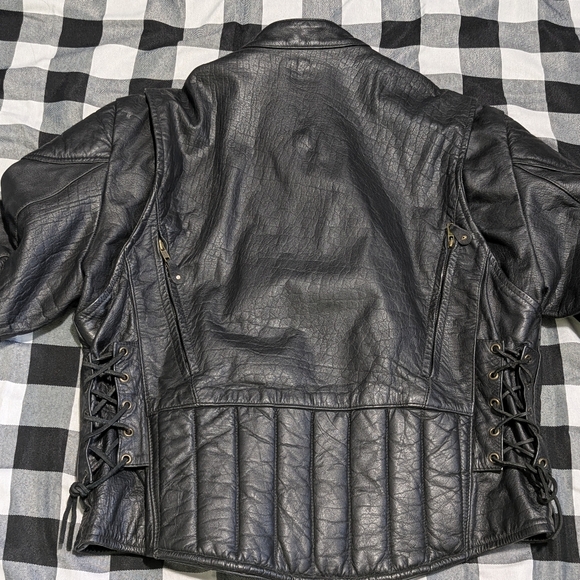 Vintage Black Leather Riding Jacket - Picture 4 of 10